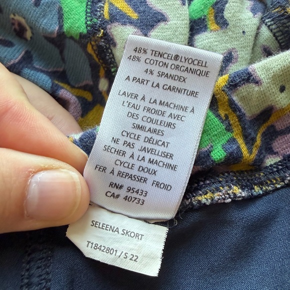 Toad&Co Women's Organic Blend Seleena Skort Floral Print Size XS - Picture 6 of 6